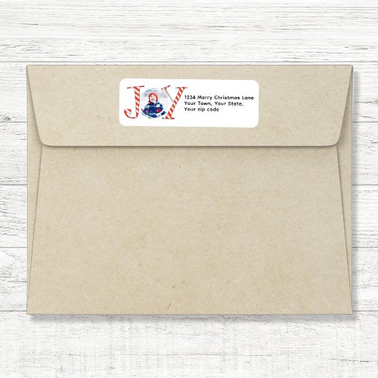 かわいい写真差出人住所クリスマス ラベル