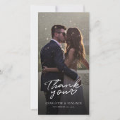 かわいい写真結婚の脚本 サンキューカード (正面)