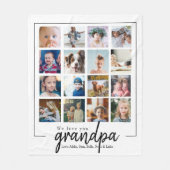 かわいい写真集のおじいちゃんプレゼント フリースブランケット (正面)