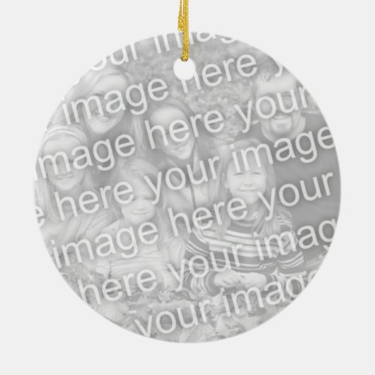 かわいい写真3人と写真 セラミックオーナメント (裏面)