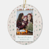 かわいい写真 クリスマス セラミックオーナメント (左)