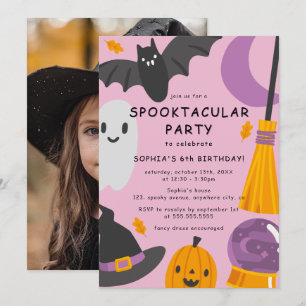 かわいい写真 ハロウィン お誕生日おめでとう キッズ 招待状