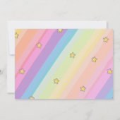 かわいい写真 ユニコーン 猫 子供の誕生日パーティー サンキューカード (裏面)