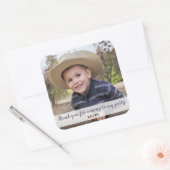 かわいい写真 子供の誕生日パーティー 感謝 スクエアシール (封筒)