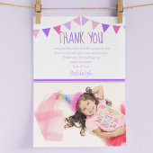 かわいい写真 子供用 フラット ありがとうカード サンキューカード