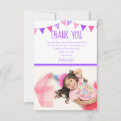 かわいい写真 子供用 フラット ありがとうカード サンキューカード (正面)