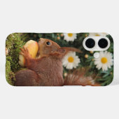 かわいい写真 赤リスとマーガレット Case-Mate iPhoneケース (裏面 (横))