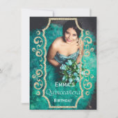 かわいい写真 15歳の誕生日パーティー招待状 招待状 (正面)