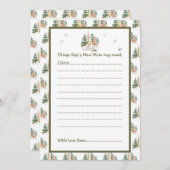 かわいい冬うさぎたち赤ちゃんシャワー 招待状 (正面/裏面)