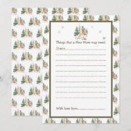 かわいい冬うさぎたち赤ちゃんシャワー 招待状