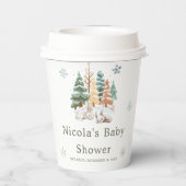 かわいい冬うさぎたち赤ちゃんシャワー 紙コップ (裏面)