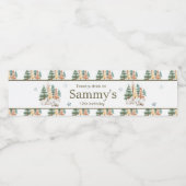 かわいい冬うさぎ誕生日パーティー ペットボトルラベル (シングルラベル)