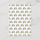 かわいい冬うさぎ赤ちゃんシャワー本ベビー エンクロージャーカード (裏面)