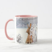 かわいい冬うさぎ マグカップ (左)