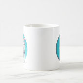 かわいい冬のくまのモノグラム コーヒーマグカップ (中央)