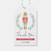 かわいい冬のくるみ割りクリスマスホリデーの好意 ギフトタグ (正面)