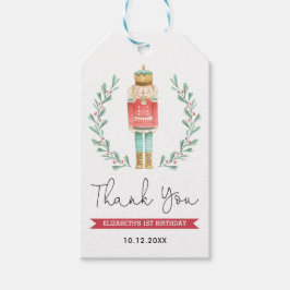 かわいい冬のくるみ割りクリスマスホリデーの好意 ギフトタグ