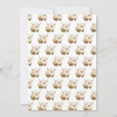 かわいい冬のアークティック牛の赤ちゃんシャワー 招待状 (裏面)