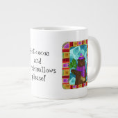 かわいい冬のアート！自分の文字を追加！ ジャンボコーヒーマグカップ (正面右)