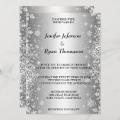 かわいい冬のウェディング 招待状 (正面/裏面)