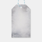 かわいい冬のウッドランドの水の色ベビーシャワーのお気に入り ギフトタグ (裏面)