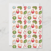 かわいい冬のオネダーフルホリデイ1st誕生日パーティー 招待状 (裏面)