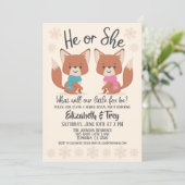 かわいい冬のキツネジェンダーが明らかにする 招待状 (スタンド正面)