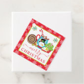 かわいい冬のクッキーとココアクリスマス フェイバータグ (インサイチュ)