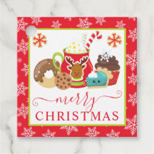 かわいい冬のクッキーとココアクリスマス