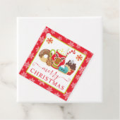 かわいい冬のクッキーとココアクリスマス フェイバータグ (インサイチュ)