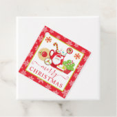 かわいい冬のクッキーとココアクリスマス フェイバータグ (インサイチュ)