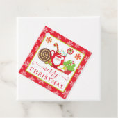 かわいい冬のクッキーとココアクリスマス フェイバータグ (インサイチュ)