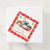 かわいい冬のクッキーとココアクリスマス フェイバータグ (インサイチュ)