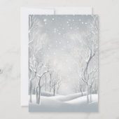 かわいい冬のクマ性別が明かすパーティー 招待状 (裏面)