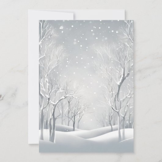 かわいい冬のクマ性別が明かすパーティー 招待状 (裏面)