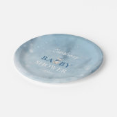 かわいい冬のクマ青い赤ちゃんシャワー ペーパープレート (アングル)