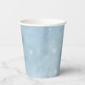 かわいい冬のクマ青い赤ちゃんシャワー 紙コップ (裏面)