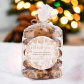 かわいい冬のクリスマスのクッキーの赤ちゃん感謝していシャワー ラウンドシール