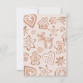 かわいい冬のクリスマスの小さなクッキーのベビーシャワー サンキューカード (裏面)