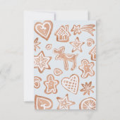 かわいい冬のクリスマスの小さなクッキーのベビーシャワー サンキューカード (裏面)