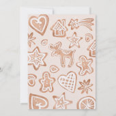 かわいい冬のクリスマスの小さなクッキーのベビーシャワー 招待状 (裏面)