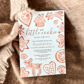 かわいい冬のクリスマスの小さなクッキーのベビーシャワー 招待状