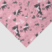 かわいい冬のクリスマスキティ猫の柄 薄葉紙 (詳細)