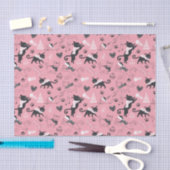 かわいい冬のクリスマスキティ猫の柄 薄葉紙 (クラフト)