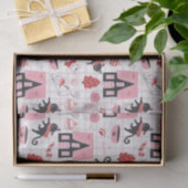 かわいい冬のクリスマスキティ猫の柄 薄葉紙 (ギフト)