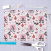 かわいい冬のクリスマスキティ猫の柄 薄葉紙 (クラフト)