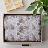 かわいい冬のクリスマスキティ猫の柄 薄葉紙 (ギフト)