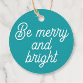 かわいい冬のクリスマスツリー雪の森の水色 フェイバータグ (裏面)