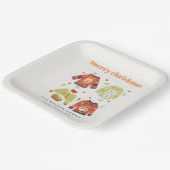 かわいい冬のクリスマスハートリーフィージュージュセーター ペーパープレート (傾斜あり)