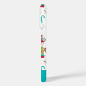 かわいい冬のクリスマスラマのパターパーソナライズされたン Case-Mate iPhoneケース (裏面 / 左)